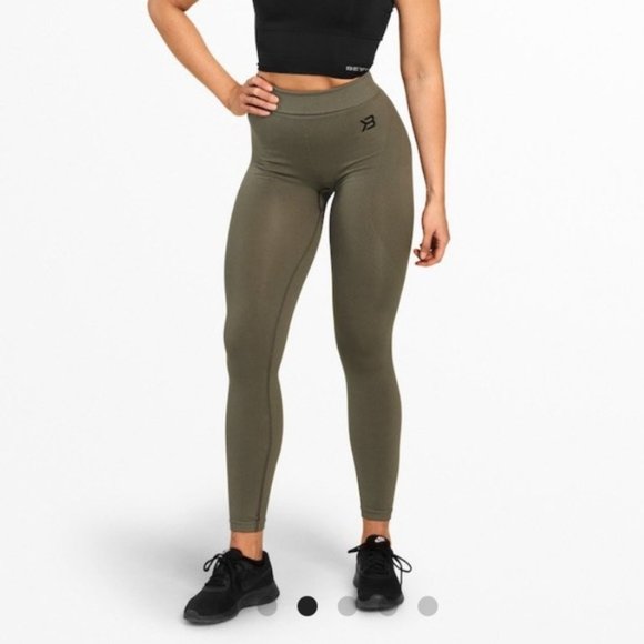 BETTER BODIES Pants - Better Bodies Rockaway Green High Waist Leggings
